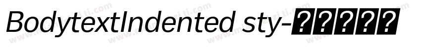 BodytextIndented sty字体转换
